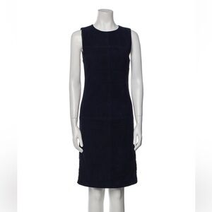 Alice + Olivia Blue Lamb Leather Knee-Length Dress Size 6